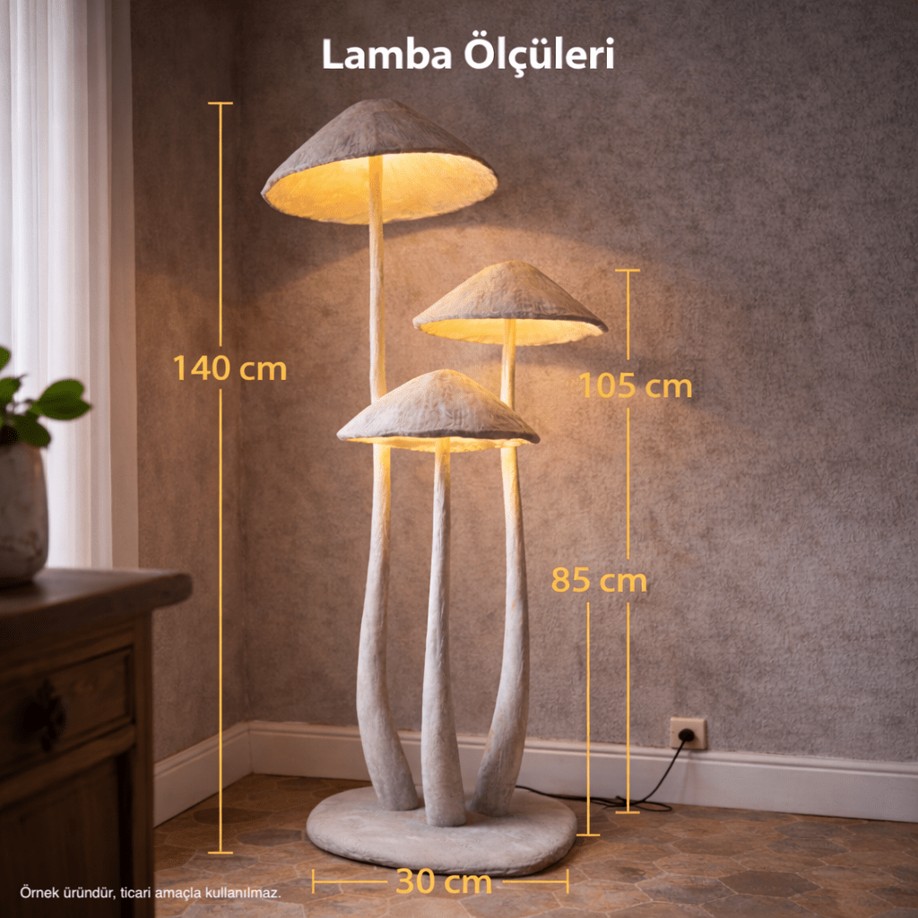 Doğal Mantar Form Lambader