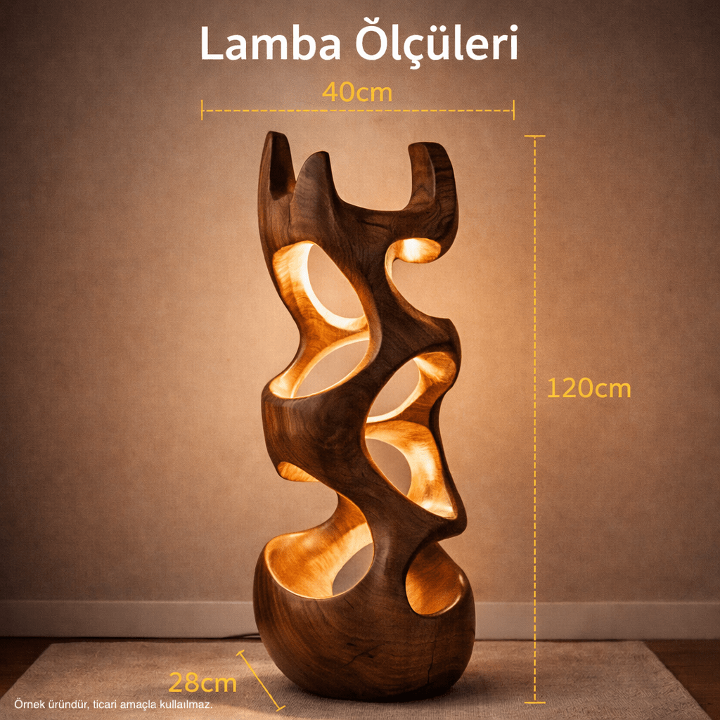 Organik Form Ahşap Lambader
